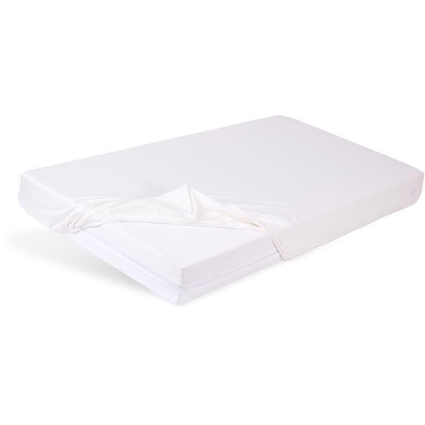 BABYMATEX Gumis vízálló lepedő Bamboo 60x120 cm - fehér
