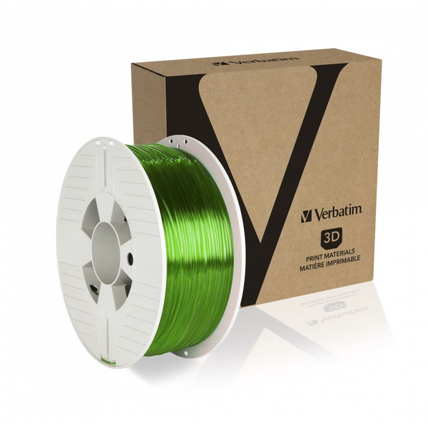 Verbatim 55057 3D print materiale Polyethylenterephthalatglycol (PETG) Grøn, Transparent 1 kg