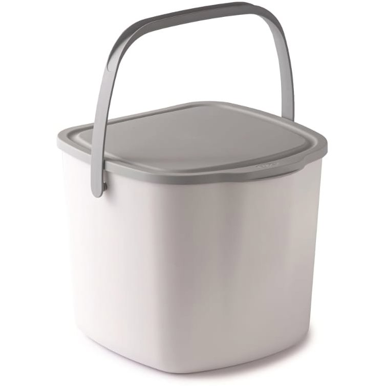 SNIPS Bio-hulladékgyűjtő 3 l fehér + világosszürke fedél (8001136907166)