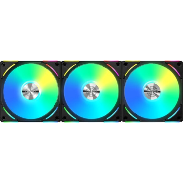 LIAN LI UNI FAN AL V2 120mm 3 darabos szett vezérlővel fekete