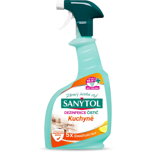 Sanytol sprej do kuchyne citrusový - čistí, odmasťuje, dezinfikuje 500 ml