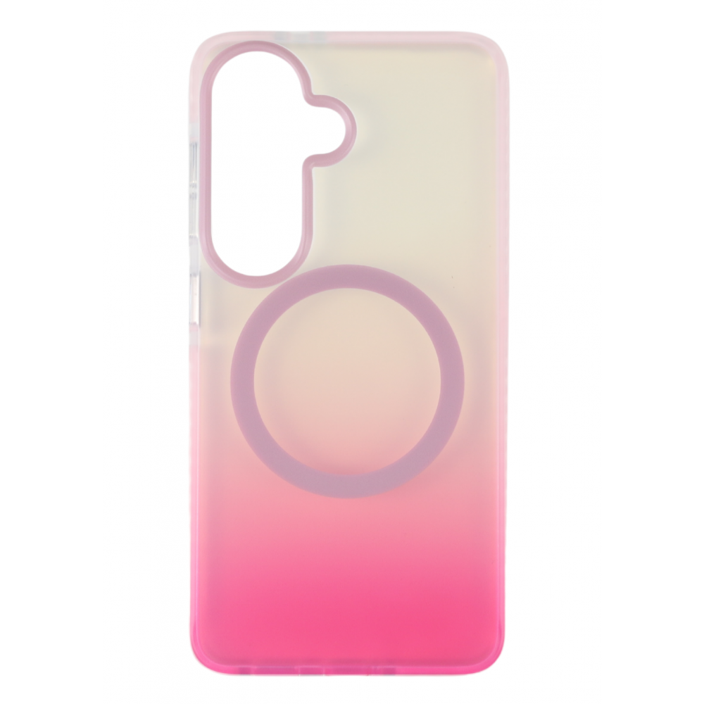 Samsung S26 Plus mágneses tok, Pink-Átlátszó