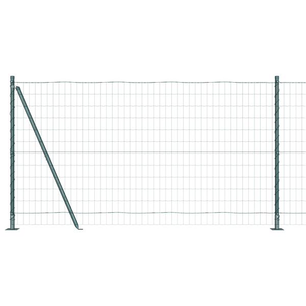 VidaXL Euro Fence cu 7 Stâlpi Flanșați 1.2x10 m Oțel Galvanizat
