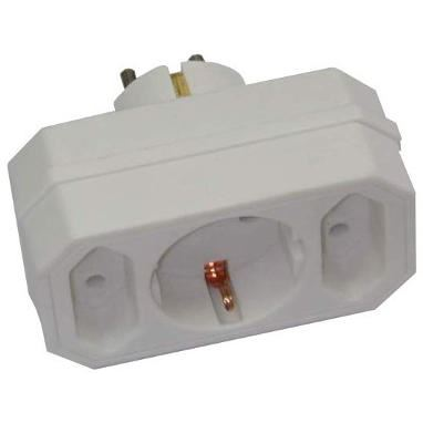 Well hálózati elosztó 1 Schuko + 2 Euro (ELAD-2EU1SH-WL) (ELAD-2EU1SH-WL)