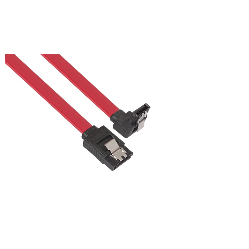 VCOM SATA adatkábel 90°-ban hajlított csatlakozóval 0.45m (SATA apa - SATA apa) (CH302R-0.45)
