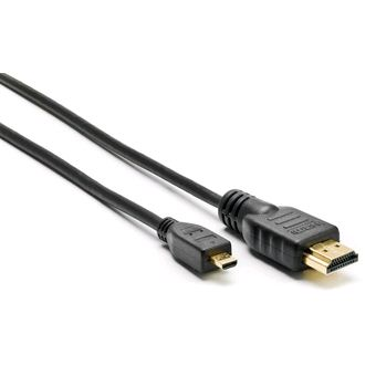 LogiLink HDMI-Kabel Ethernet A -> micro D St/St  2.00m bk