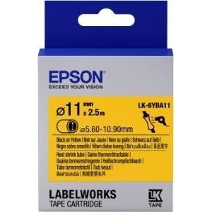 Epson LK-6YBA11 етикетна лента Черен на жълт фон