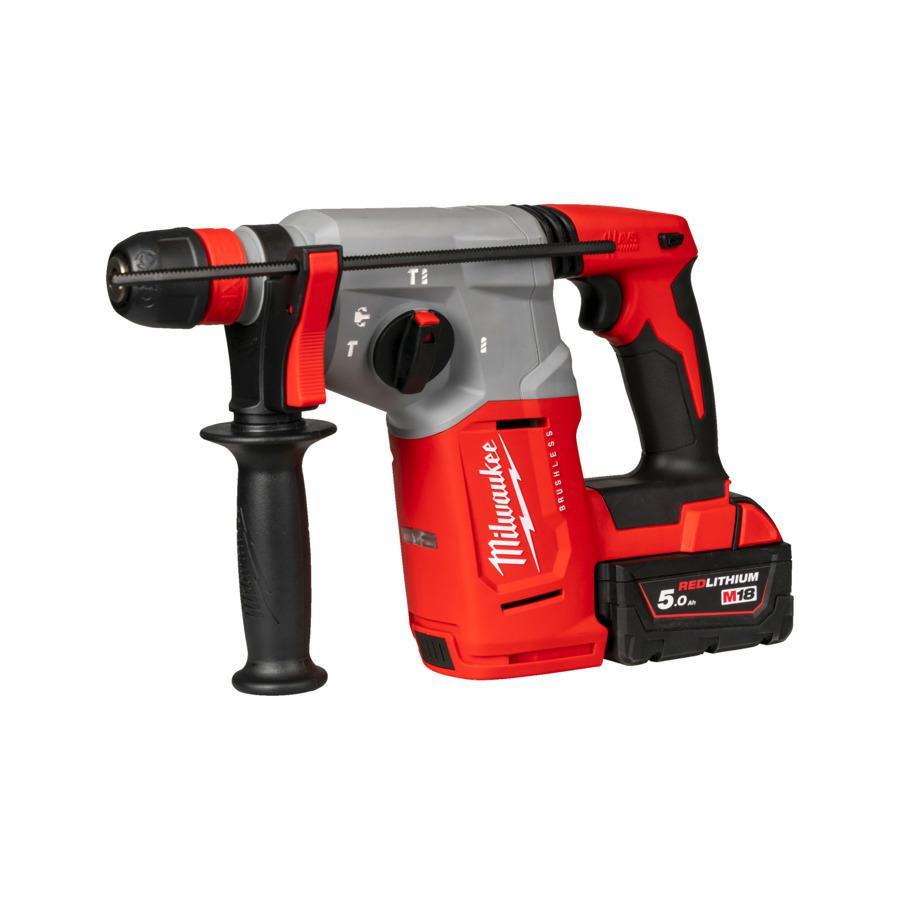 Milwaukee M18BLHX-502X Akkus Fúró-Vésőkalapács - 18 V, 1400 RMP, 2,3 J, 2 x 5 Ah Akku + Töltő, Kofferben (4933478892)