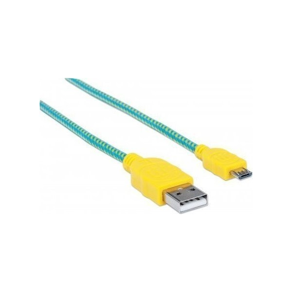 Manhattan 394178 USB-kabel USB 2.0 0,5 m USB A Micro-USB B Sort