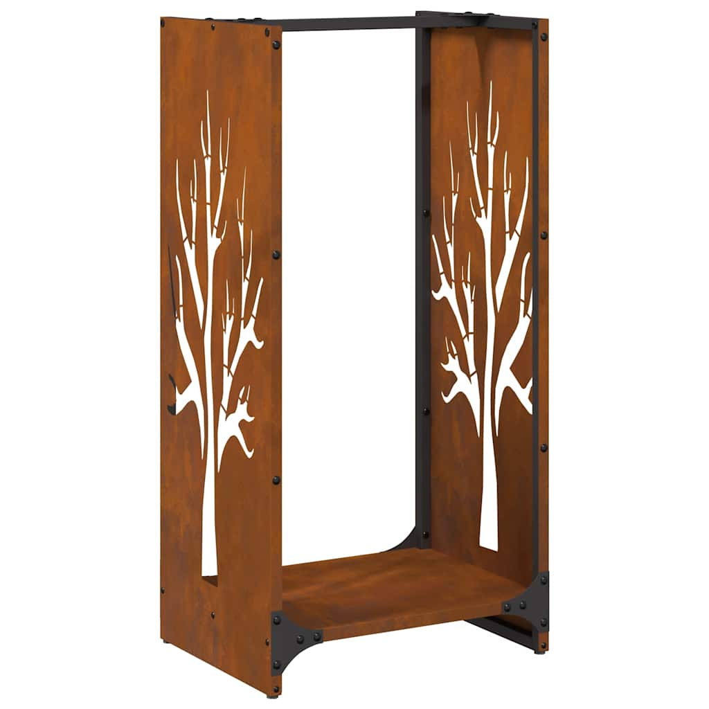 tűzifa állvány 40x30x80 cm időjárásálló acélból (864230)