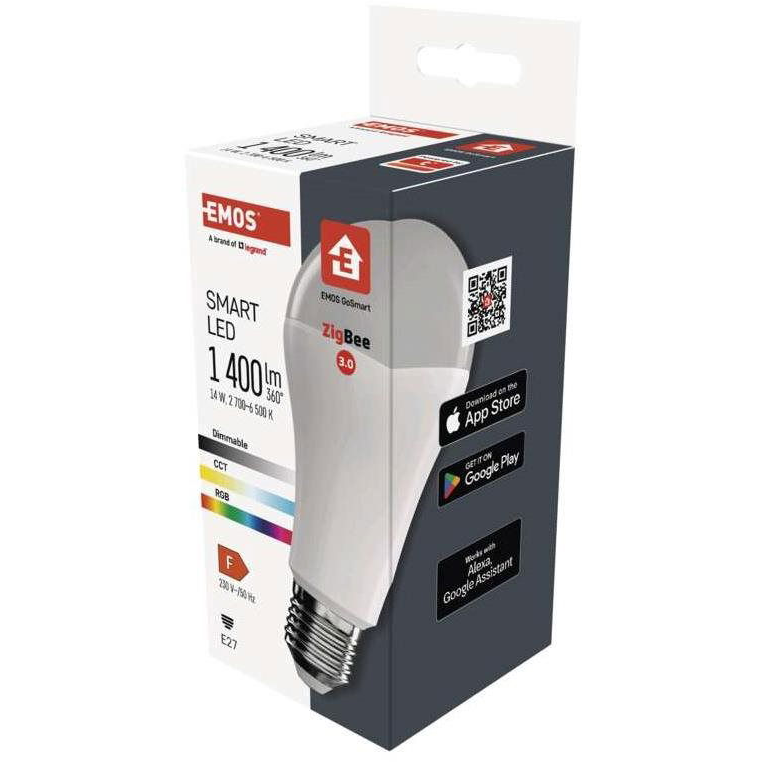 EMOS GoSmart A65 E27 14 W (94 W) 1400 lm RGB dimmelhető Zigbee (1525753502)