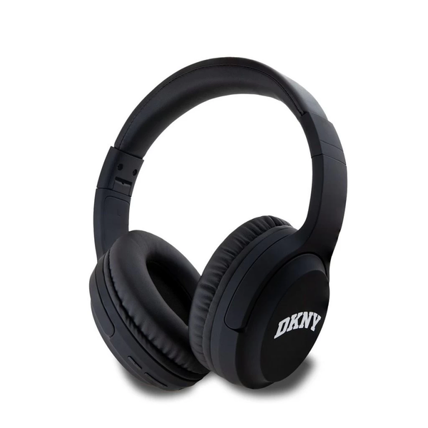Căști fără fir DKNY din piele PU cu logo Arch, negru
