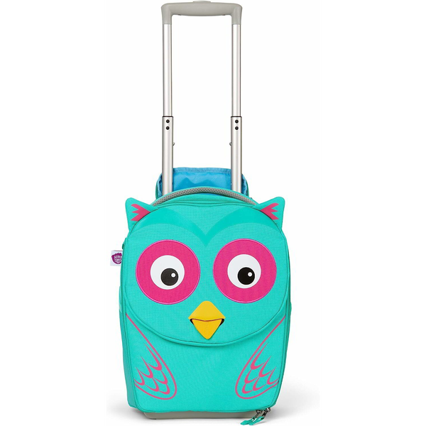 Affenzahn Bagoly Puhafedeles kétkerekű gyermekbőrönd - Türkiz/rózsaszín