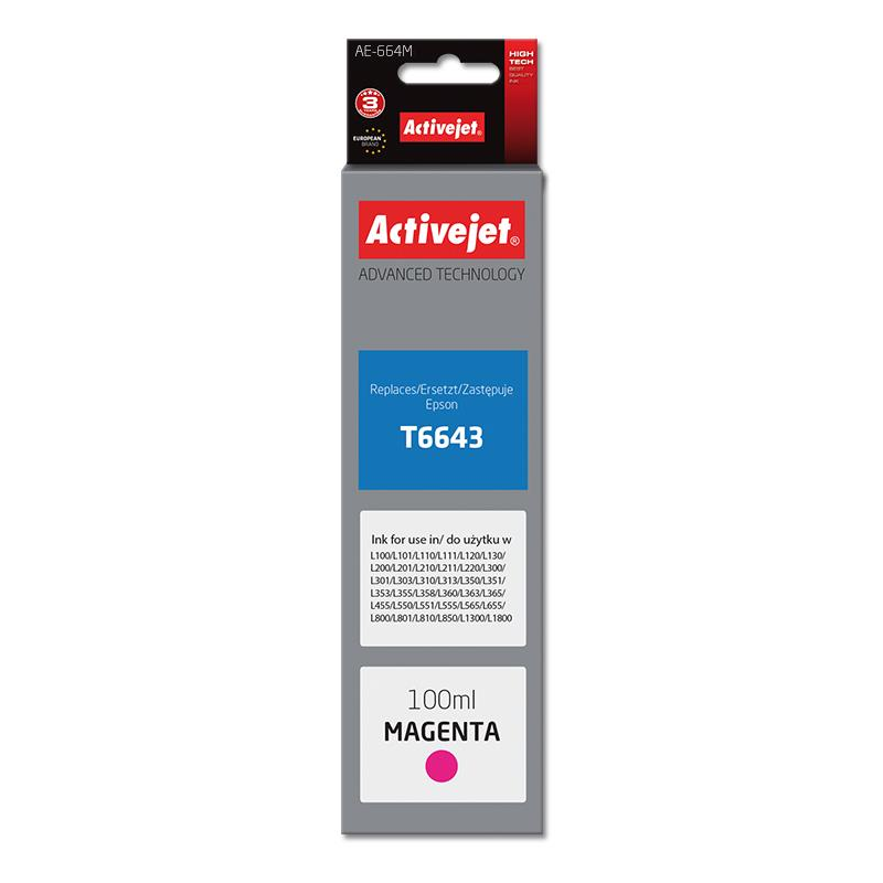 ActiveJet (Epson T6643) Tintapatron Magenta (AE-664M)