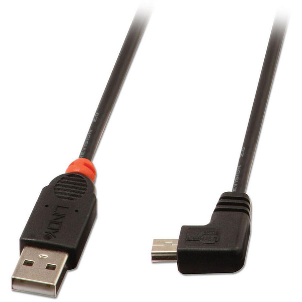 Lindy 31970 USB Kabel 0,5 m USB 2.0 USB A Mini-USB B Schwarz