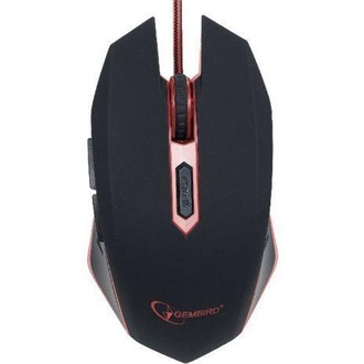 Gembird MUSG-001-R Gaming Egér 2400 DPI Fekete/Piros (MUSG-001-R)