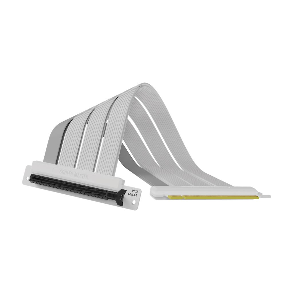 Cooler Master MasterAccessory PCIe 4.0 x16 Riser kábel 200mm fehér (MCA-U000C-WPCI40-200) (MCA-U000C-WPCI40-200)