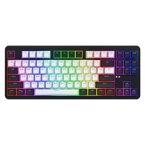 HATOR Rockfall 3 TKL Wireless tastaturi Gaming USB + RF Wireless + Bluetooth QWERTY Englez, Ucraineană Negru