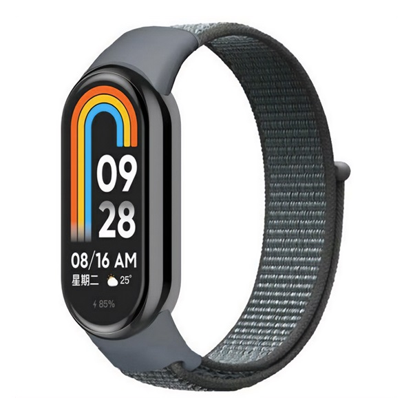 gigapack Pótszíj (egyedi méret, nylon, tépőzáras, légáteresztő) VILÁGOSSZÜRKE Xiaomi Smart Band 9 / Band 8 " csomagolás" (GP-169229)