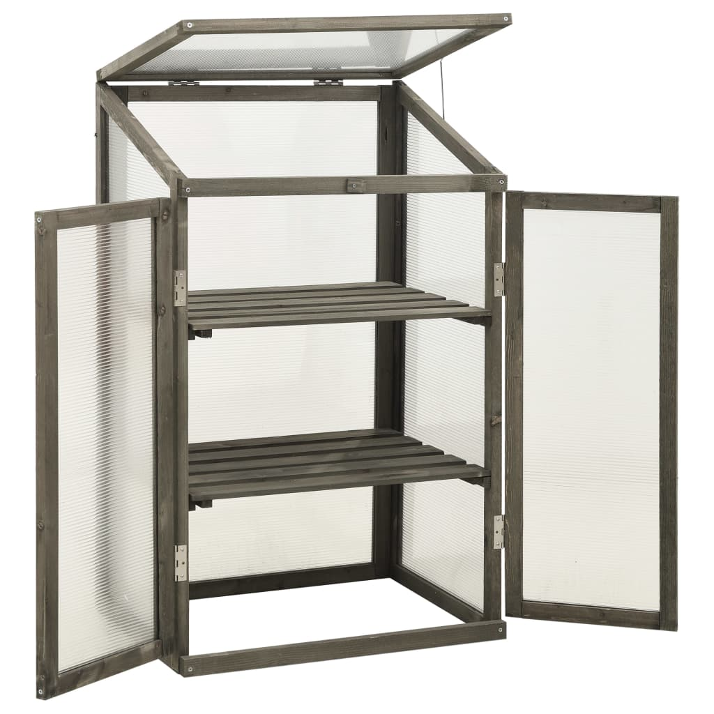 fenyőfa melegház 60 x 45 x 100 cm (314849)