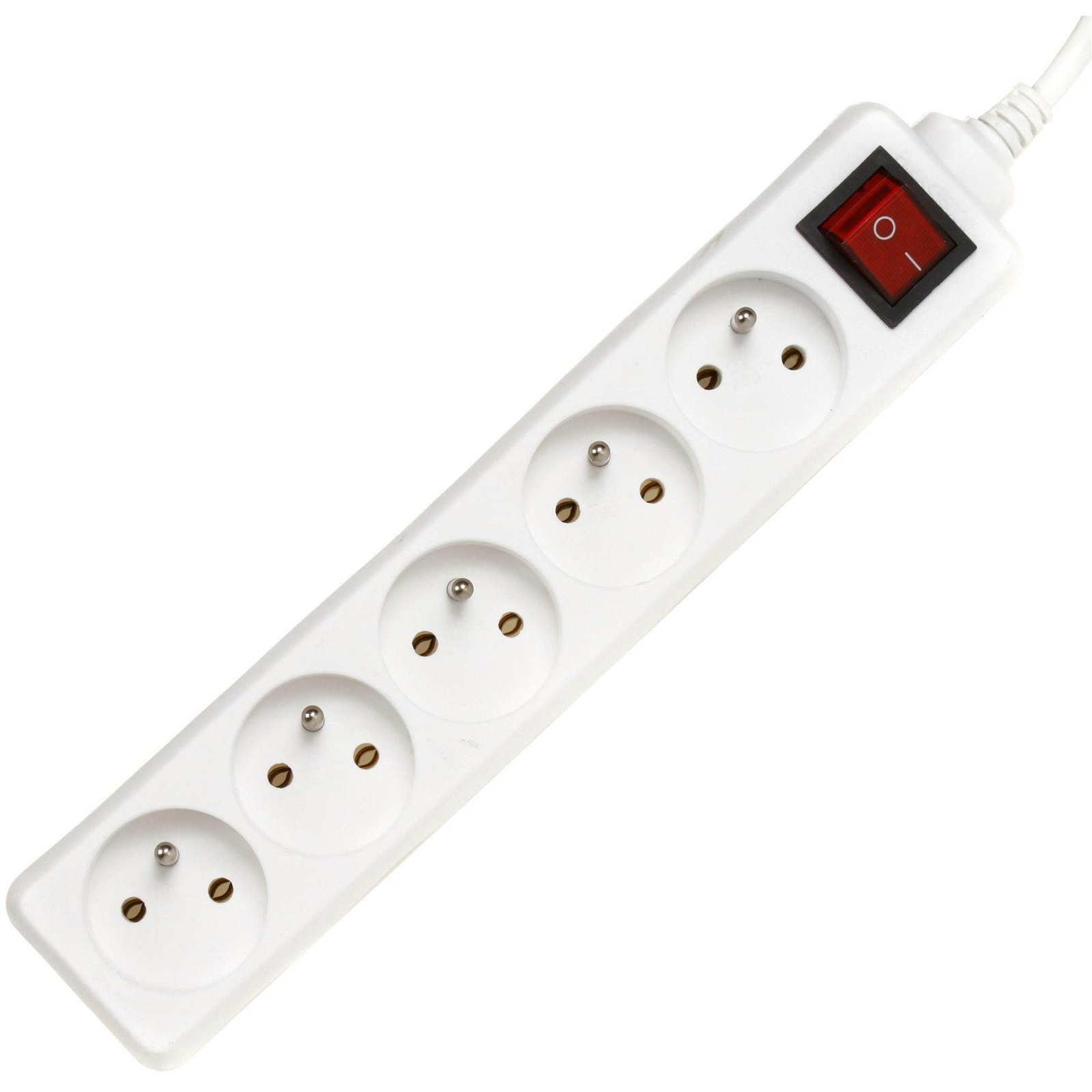 PremiumCord hosszabbító, 230V, 3m, 5 foglalat + kapcsoló, fehér (pp5k-03)