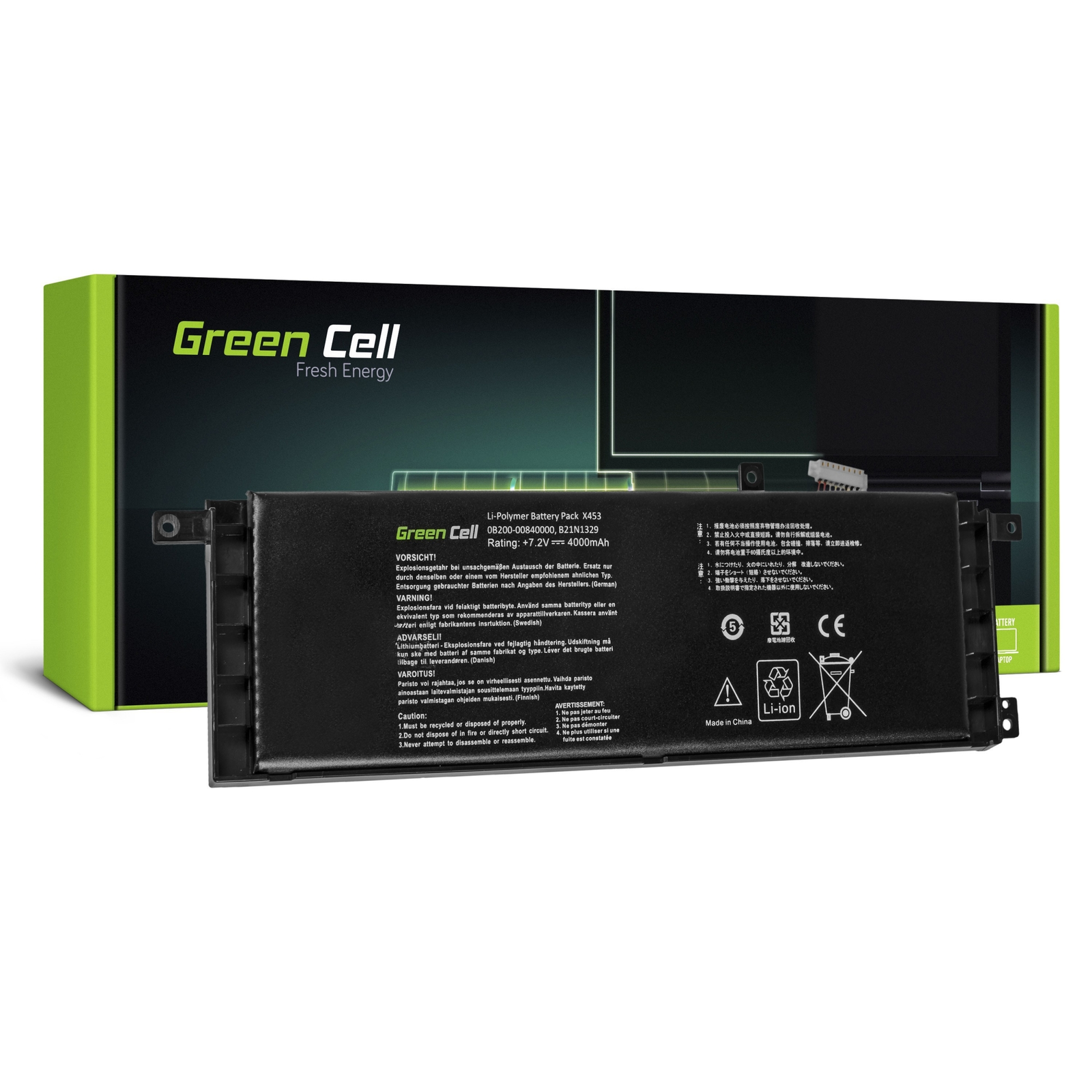 Green Cell AS80 Asus xxx notebook akkumulátor 4000 mAh (AS80)