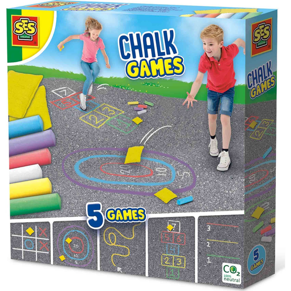 SES Creative Playground chalk 6 pack Sportslegetøjssæt til børn