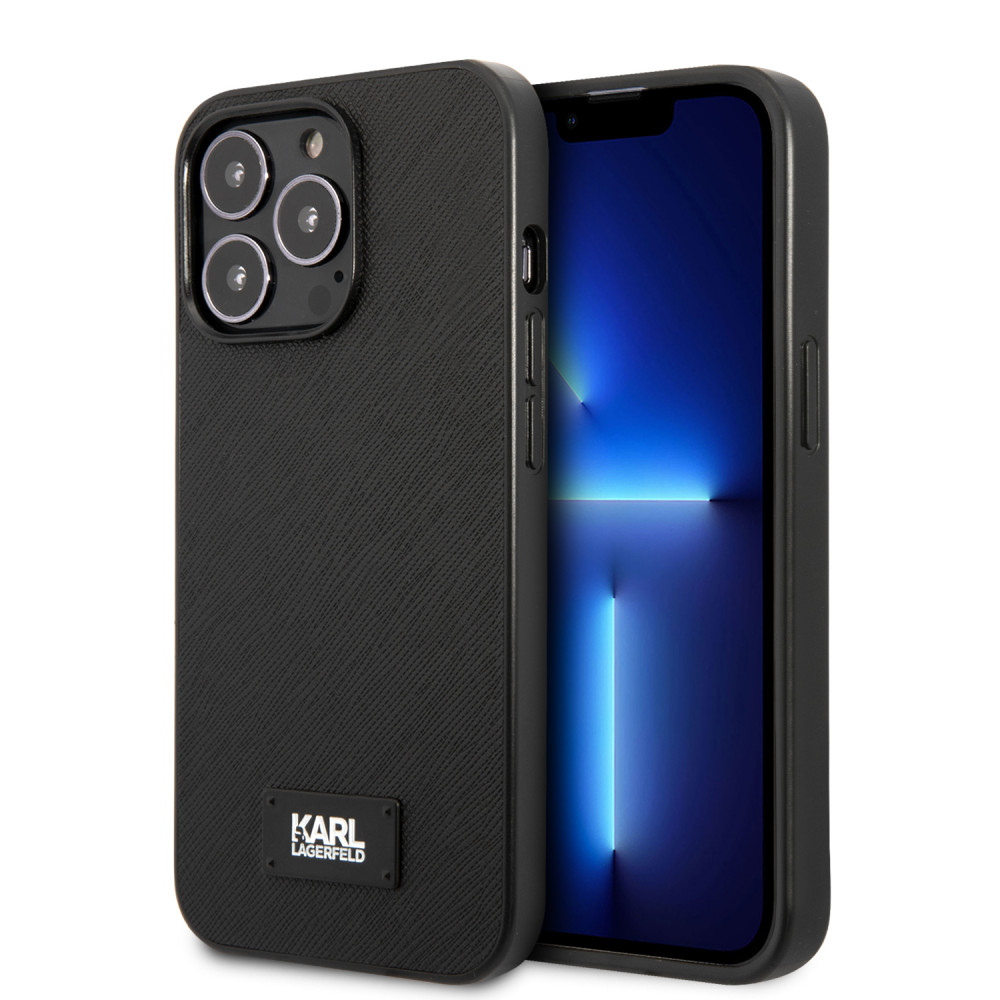 Karl Lagerfeld Saffiano Plaque Apple iPhone 13 Pro Max Tok - Fekete (KLHCP13XSFMP2K)