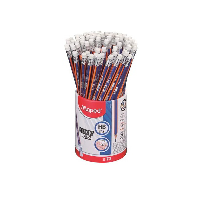 Maped Black Peps Navy Háromszögletű HB Grafitceruza radírral (72 db/csomag) (851859)