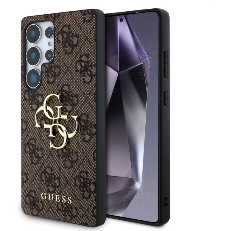 Guess PU 4G Metal Logo Samsung Galaxy S25 Ultra barna tok (GUHCS25L4GMGBR)