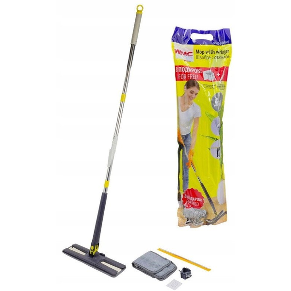 Mop z mechanizmem wyciskowym "motylek"i skrobaczką