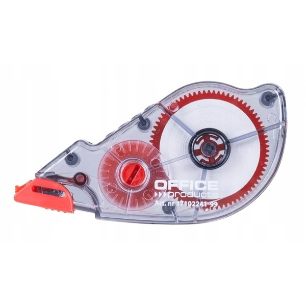OfficeProducts Korektor w taśmie OFFICE PRODUCTS, myszka, z mech. zabezpieczającym taśmę, 5mm x 12m, zawieszka
