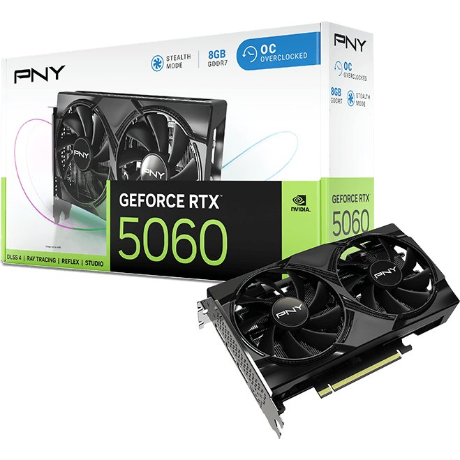 PNY GeForce RTX 5060 8GB GDDR7 OC Videókártya (VCG50608DFXPB1-O)
