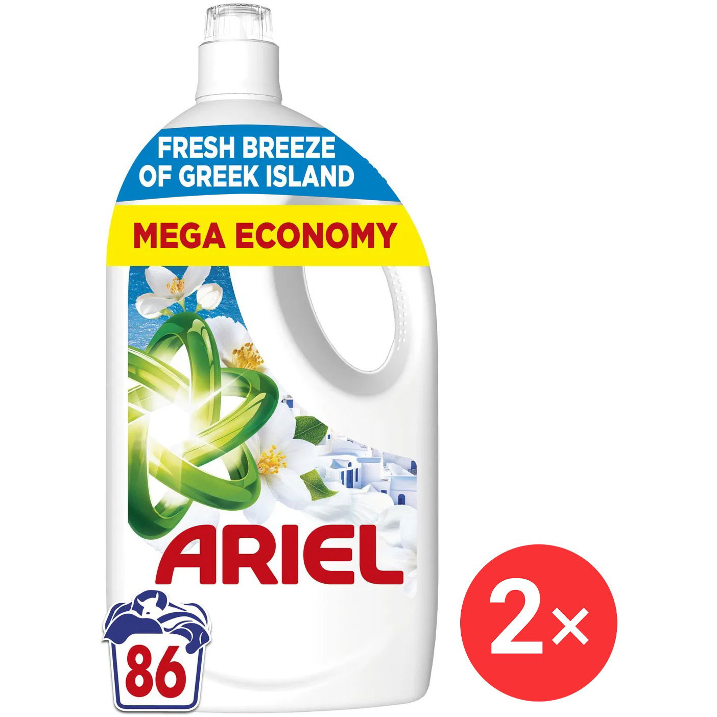 ARIEL Fresh Breeze of Greek Island 3,87 l ( 86 mosás) (2x8700216981606)