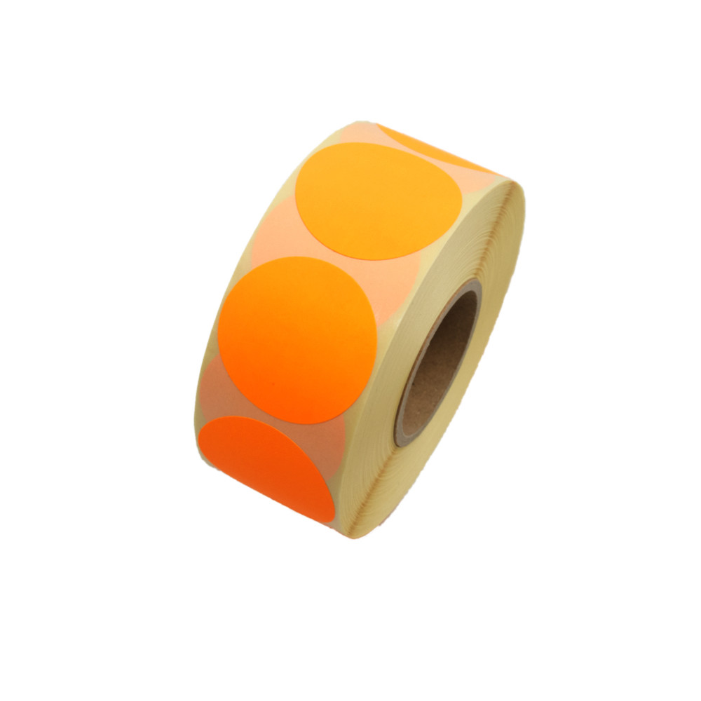 Etikett tekercses címkenyomtatóhoz 38 mm - Naranacssárga (1000 db / csomag) (5998377104719)