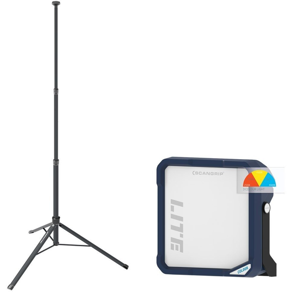 Naświetlacz Scangrip Zestaw oświetleniowy 5000 lm 3 barwy światła VEGA LITE COLOUR + TRIPOD 2M SCANGRIP 49.0535