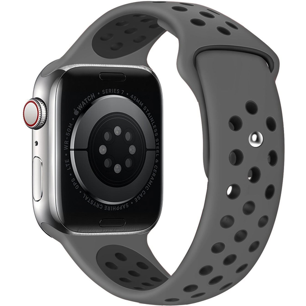 Eternico Sporty Apple Watch 38mm / 40mm / 41mm - Deep Black and Gray szíj