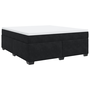 Pat box spring cu saltea, negru, 180x200 cm, catifea