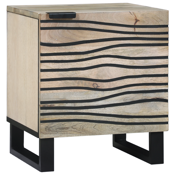 Mese de noptieră 2 pcs natural 40 x 33.5 x 46 cm
