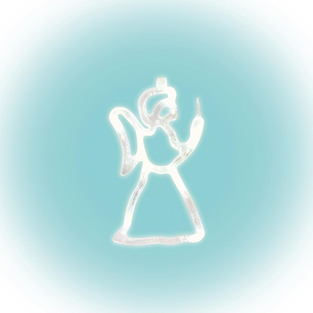 Somogyi LED-es Ablakdísz Angyal forma 19cm meleg fehér (KID 413) (KID 413)