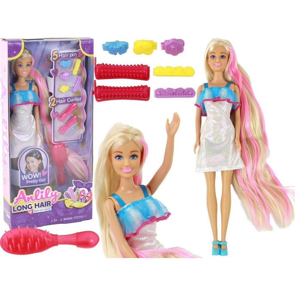 Anlily Dolls Hosszú Szőke Haj Frizura Frizurák (16912)