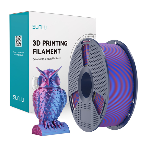 SUNLU PLA+ Silk két színű szál piros-kék PLA+ Silk DC R Blu