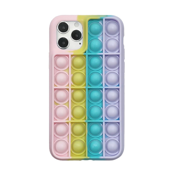 Cellect Pop it iPhone 12/12 Pro балонен кейс пастелен цвят (CEL-BUB-IPH1261-PY) (CEL-BUB-IPH1261-PY)