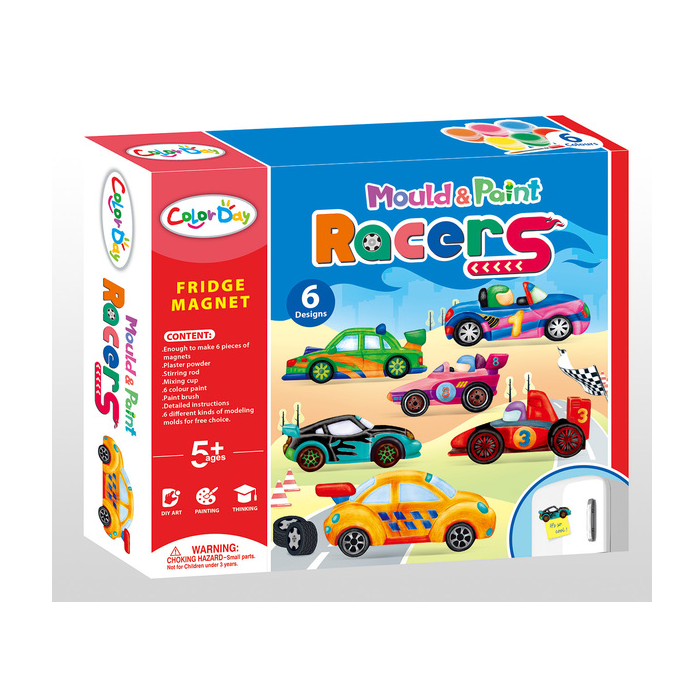 Hűtőmágnes készítő szett - Versenyautók (8527)
