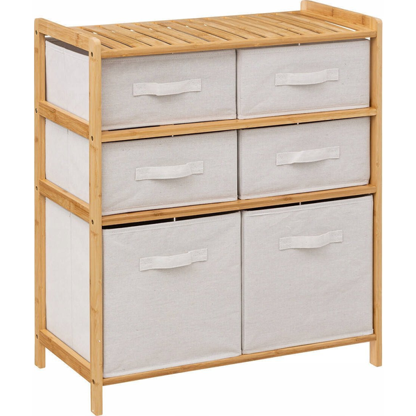 Estantería Con 6 Cestas De Bambú "tidy Box