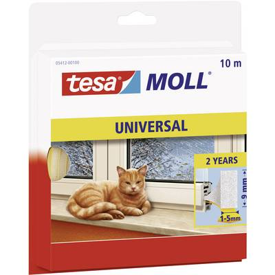 Univerzális habanyag tömítő, Tesamoll® (H x Sz) 10 m x 9 mm, fehér Habanyag TESA, tartalom: 1 tekercs (05412-00100-00)