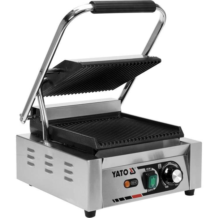 Yato Gastro Kontaktgrill 440 mm 2200 W Bordázott Sütőlap (YG-04557)