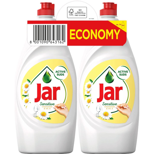 Течен препарат за съдове Jar Kamilla, 2х900мл