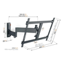 Vogel's TVM3643W 40-77" TV fali tartó - Fekete