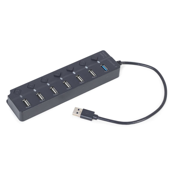GEMBIRD Hub s přepínači USB 3.1 - 6 x USB 2.0 + 1 x USB 3.1